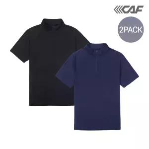 [르까프] 2PACK 남성 하프 집업 티셔츠_LC1B25GT214
