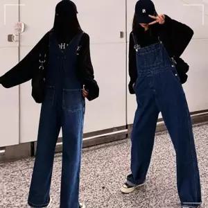 여성 점프수트 데님통바지 와이드핏 청멜빵바지 NWA0B07E