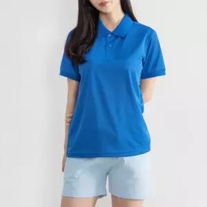 데일리 여성 데이트 패션 쿨론 반팔 카라 셔츠 코발트