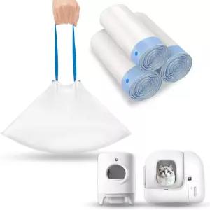 60 카운트 드로스트링 고양이 쓰레기통 라이너 PETKIT Pura Max2/Max/X 추가 두꺼운 쓰레기 봉투 자동