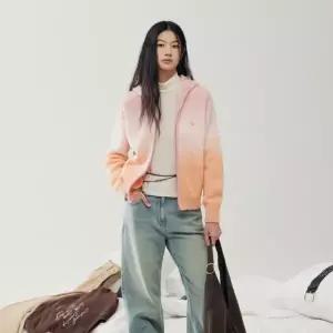 [롯데백화점]쥬크 ZOOC X 로렌정 그라데이션 니트 후드 집업 Z254KSL708