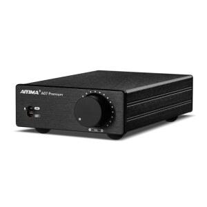AIYIMA A07 프리미엄 TPA3255 파워 앰프 300Wx2 하이파이 클래스 D 미니 2채널 스테레오 데스크톱 책장 스피커 홈 오디오 시스템 및 DC32V 5A POWER LOGIC 어댑터 사전 출력 기능 포함
