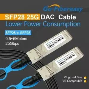 25Gb DAC 케이블 Twinax SFP28 0.5m 1/2/3m 직접 연결 구리 Cisco/Mikrotik 이더넷 스위치와 호환 가능