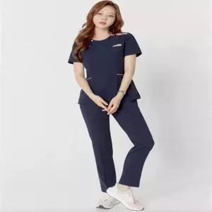 근무복 상하세트 유니폼 상의 피부관리 네이비 쿨스판 스판 간호복 의료