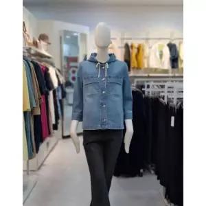 올리비아로렌 후드 데님 자켓  VVBMJ4M3362