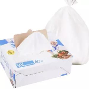 (다올)분리수거 봉투 재활용 비닐 봉지 50L 40매