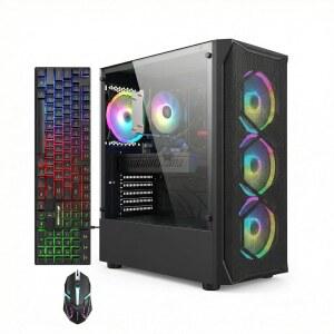 STGAubron 게이밍 PC 데스크탑, 인텔 코어 i7 최대 3.9G, 라데온 RX 580 8G, 16GB RAM, 512GB SSD, WiFi 6, BT 5.0, RGB 팬 x 4, Windows 11