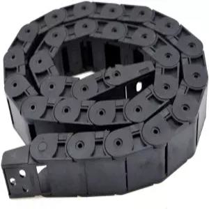 길이 검은색 플라스틱 R38 18 x 50mm 개방형 일측형 케이블 드래그 체인 와이어 캐리어 CNC 기계 1M용