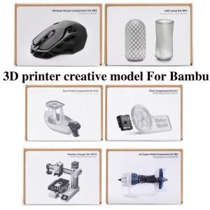 Bambu Lab 3D 인쇄 DIY 크리 에이 티브 모델 컴퓨터 무선 마우스 항공 모델 엔진 LED 라이트 키트 001 3D