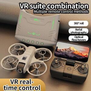 VR 지원 드론 항공 촬영기기 고글 포함 듀얼 카메라 3단 속도 전환 헤드리스 모드 X228