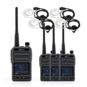 MYT 민영정보 휴대용 디지털 무전기 MDR-G30 4대 이어폰 세트