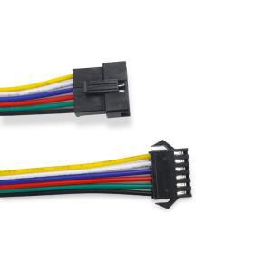 6쌍 SM-2Pin/3핀/4핀/5Pin/6Pin 암 헤드/멜라 150mm 길이 2.54mm LED 연장 커넥터 케이블 와이어 스트립 라