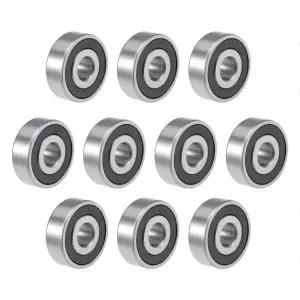 uxcell 1614-2RS 딥 그루브 볼 베어링 3/8인치 x1-1/8인치 x3/8인치 밀폐 Z2 레버 10개