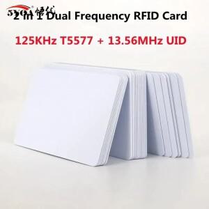 5YOA IC+ID UID 재기록 가능 복합 키 카드 듀얼 칩 주파수 RFID 125KHZ T5577 EM4305+13.56MHZ 변경 및 쓰