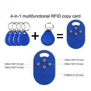 변경 가능 RFID 다중 키팝  CUID 복합 키체인 태그  4 인치  125kHz  T5577  EM 쓰기 IC  13.56Mhz  M1k  S