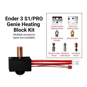 엔더 3 S1 Ender S1/엔더 Pro/엔더 Plus 고온 300°C 서미스터 히터 바이메탈 스로트 가열 블록 스프라이트