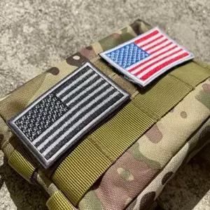 USA 미국 국기 와펜 장식용 찍찍이 1P 백팩 유니폼 밀리터리 땜빵 서바이벌-WFPQG2V