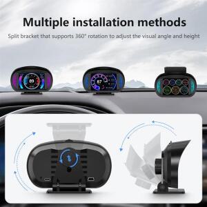 헤드업디스플레이, hud, 자동차 헤드업P2 자동차 HUD 헤드업 O GPS 차량 속도 및 경사 측정기 수온 및 연료