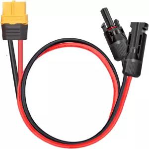 XT60 태양광 케이블 10AWG 60cm 커넥터와 여성 어댑터 연장 LiFePO4 배터리 RV 휴대용 발전소 발전기용