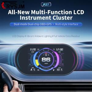 헤드업디스플레이, hud, 자동차 헤드업P27 GPS+O LCD HUD 자동차 헤드업  자동차 전자제품 속도계 연료량 R