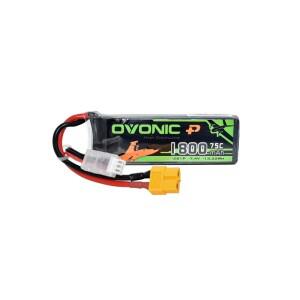 2개 OVONIC 7.4V 리포 배터리 1800mAh 75C RC 헬리콥터 쿼드콥터 FPV 레이싱 드론 부품 2S