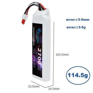 RC FPV 드론 Quadcopter 헬리콥터 비행기 레이싱 카 Racer XT60 커넥터 용 T 플러그가있는 2700mAh 2S 7.4