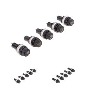 패널 마운트 유리관 퓨즈 홀더 검정색 플라스틱 블록 자동차 박스용 5x20mm 세트