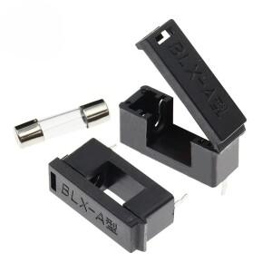 BLX-A 타입 5*20MM 퓨즈 홀더 6A250V 검정색 커버 포함) 블록 PCB 패널 장착 박스