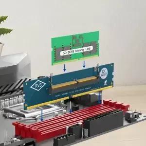 노트북 SO DDR5 RAM을 데스크탑 UM 어댑터 카 변환 SOM 게이밍 메모리 모듈 컨버터 업그레이드용