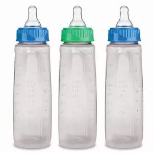 라텍스 니플이 있는 거버 퍼스트 에센셜 클리어 뷰 플라스틱 간호사 BPA 프리 색상은 다양할 수 3팩