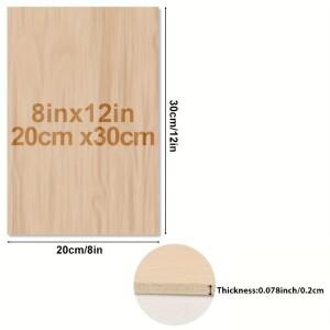4/8/12/24/48 공예용 나무 조각 20*30cm 2mm 두께 합판 표면 부드러운 사각형 보드 건물 모델