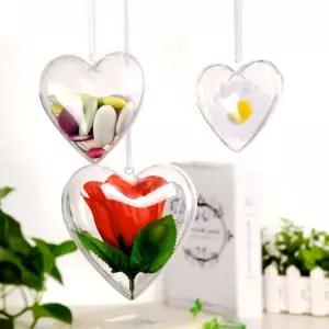 투명캡슐 아크릴볼 8cm 하트 장식용 플라스틱볼