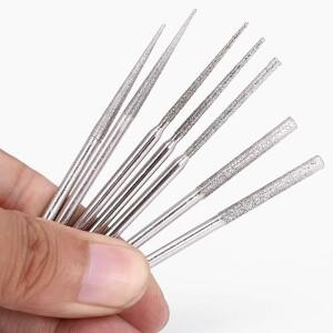 다이아몬드 코팅 팁 드릴 비트, 타일 보석 유리 구멍 바늘, 옥 마노 호박 스톤 0.4-3mm