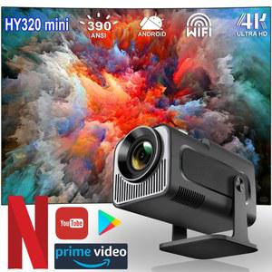 2025 4K 안드로이드 11 프로젝터 네이티브 1080P 390ANSI HY320 미니 듀얼 Wifi6 BT5 0 1920 1080P 시네마 휴대용 프로젝터 HY300 업그레이드 버전