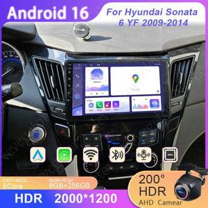 카플레이 모니터 디스플레이 carplay 네비게이션 현대 소나타 6 YF 2009 2014용 안드로이드 16 멀티미디어 자동차 헤드 유닛 플레이어 GPS DVD 대시캠 NO 2DIN