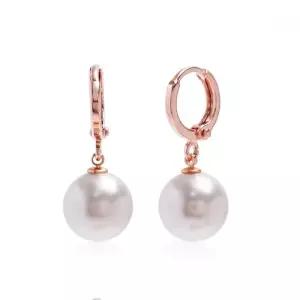 es4080 10mm 화이트 진주 오스트리아 정품 오스트리아 크리스탈 제작 로즈골드 원터치 귀걸이