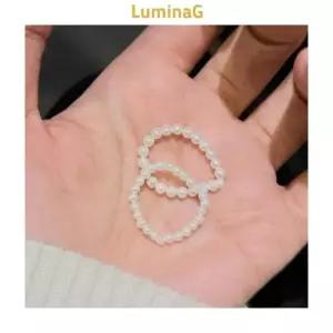 반지 여성 진주 레이어드링 우정 데일리 코디 포인트 패션 진주반지 레이어드반지 실반지