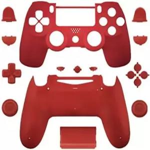 WPS 매트 컨트롤러 케이스 컬렉션 하우징 쉘 PS4 플레이스테이션 슬림 프로 JDM040 버튼 빨간색