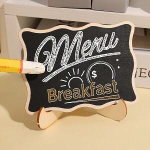 1-10PCS 휴대용 나무 칠판 미니 보드 메시지 레이블 로그인 DIY 장식 생일 웨딩 홈 파티