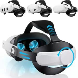 메타 퀘스트 3 헤드 스트랩 엘리트 조절 가능한 헤일로 교체 VR 헤드셋 강화된 지지력 및 편안함으로 안면