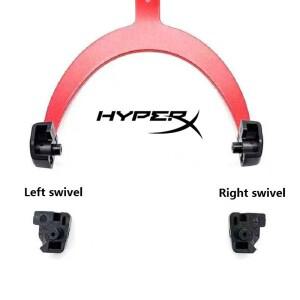 HyperX 용 기존 힌지 회전 케이블/코어/실버 헤드폰 교체 수리 부품