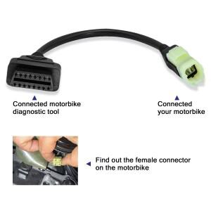 가와사키 Z250 Z1000 ER6N Ninja400 ZX6R 오토바이 OBD 진단 커넥터 케이블 용 4Pin obd2 어댑터