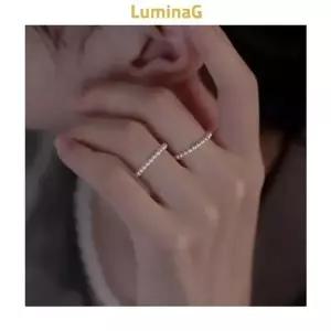 반지 여성 진주 레이어드 실 데일리 코디 포인트 패션 액세서리-WF...