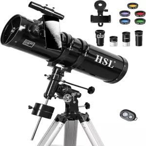 고성능 150mm 조리개 전문 망원경인 HSL 150EQ 천문 반사경 5가지 컬러 필터 세트와 3배 바로우 렌즈