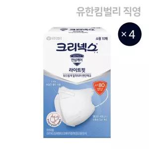 크리넥스 KF80 마스크 라이트핏 새부리형 화이트 소형 10PX4개