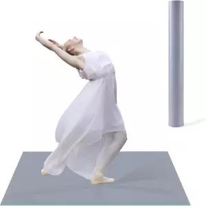 휴대용 Gsmatwin 댄스 플로어 매트 회색 또는 나무 패턴 3.3 x 5.9피트 내구성 논슬립 PVC 5mm 운동 바닥재