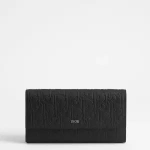 디올 MUST IT_ 플랩 장지갑 블랙 Dior Gravity 가죽