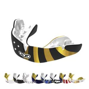 OPRO 즉시 맞춤 마우스가드 덴티스트 레벨 럭비 최대 보호 치과 보증 USA Gold