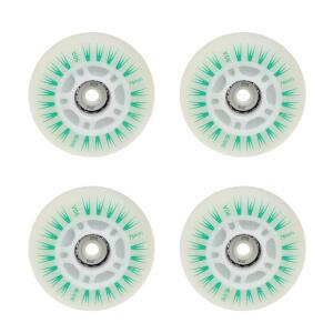 4개 LED 조명  인라인 롤러 스케이트 교체 바퀴 72mm 80mm