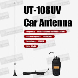 UT-108UV 자동차 라디오 안테나 SMA-F BNC 커넥터 고이득 듀얼 밴드 3미터 Quansheng Baofeng TYT 호환 가
